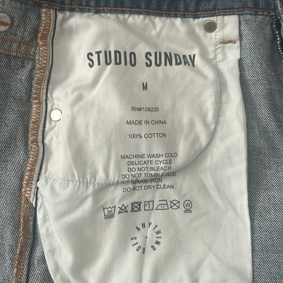 Studio Sunday Denim - High Waisted Wide Leg Jean - Sz M - Picture 7 of 7